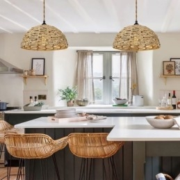 מדינה תליון רטרו אור אהיל חבל נייר ארוג ביד 30 ס"מ