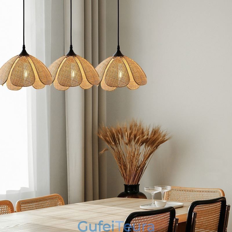 פנס תליון ראטן רטרו תאורה ראטן