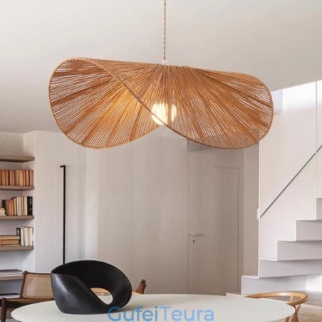 אור תליון רטרו Creative Wabi Sabi כובע קש חבל קנבוס אור תקרת אור תליון רטרו Creative Wabi Sabi כובע קש חבל קנבוס אור תקרת