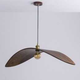 אור תליון מעץ מלא Creative Retro Ceiling Light