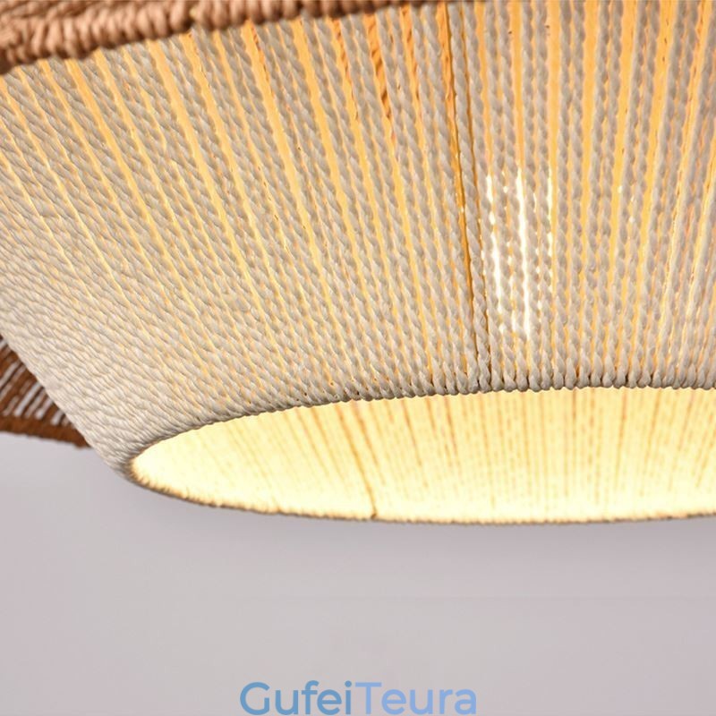 תליון חבל קנבוס אור תקרה ארוג ביד