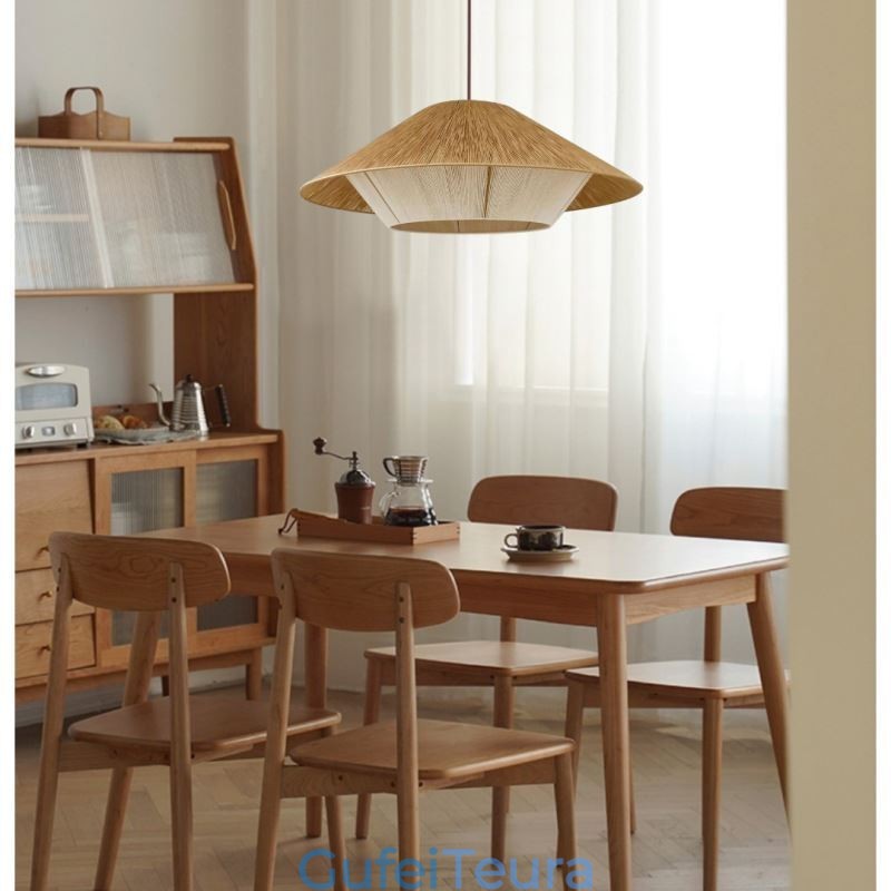 תליון חבל קנבוס אור תקרה ארוג ביד