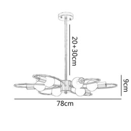 נברשת כפרית 6 אור קלאסי עלי כותרת תקרה תקרה אור