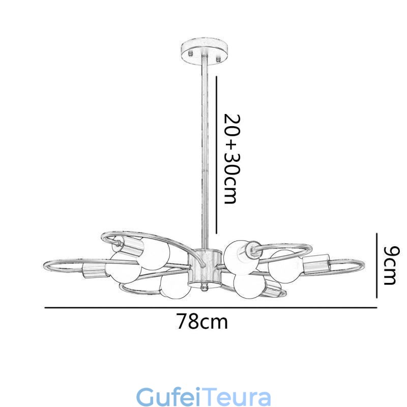 נברשת כפרית 6 אור קלאסי עלי כותרת תקרה תקרה אור