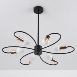 נברשת כפרית 6 אור קלאסי עלי כותרת תקרה תקרה אור