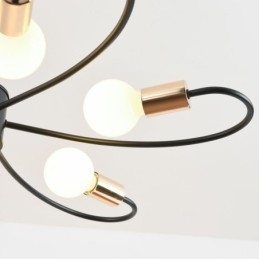 נברשת כפרית 6 אור קלאסי עלי כותרת תקרה תקרה אור