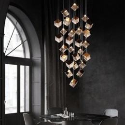 Creative Glass Pendant Light Pavilion אורות תקרה