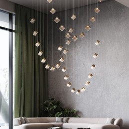 Creative Glass Pendant Light Pavilion אורות תקרה