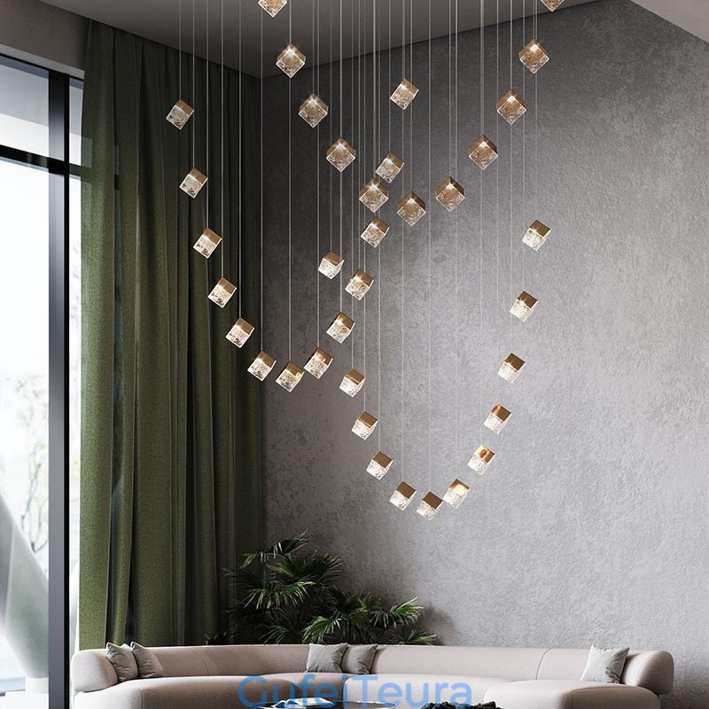 Creative Glass Pendant Light Pavilion אורות תקרה