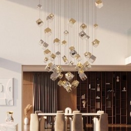 Creative Glass Pendant Light Pavilion אורות תקרה