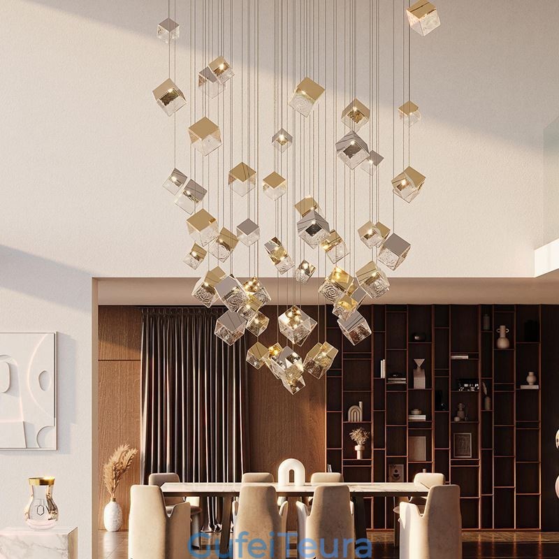 Creative Glass Pendant Light Pavilion אורות תקרה