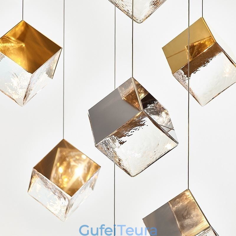 Creative Glass Pendant Light Pavilion אורות תקרה
