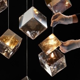 Creative Glass Pendant Light Pavilion אורות תקרה