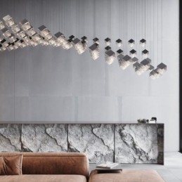 Creative Glass Pendant Light Pavilion אורות תקרה