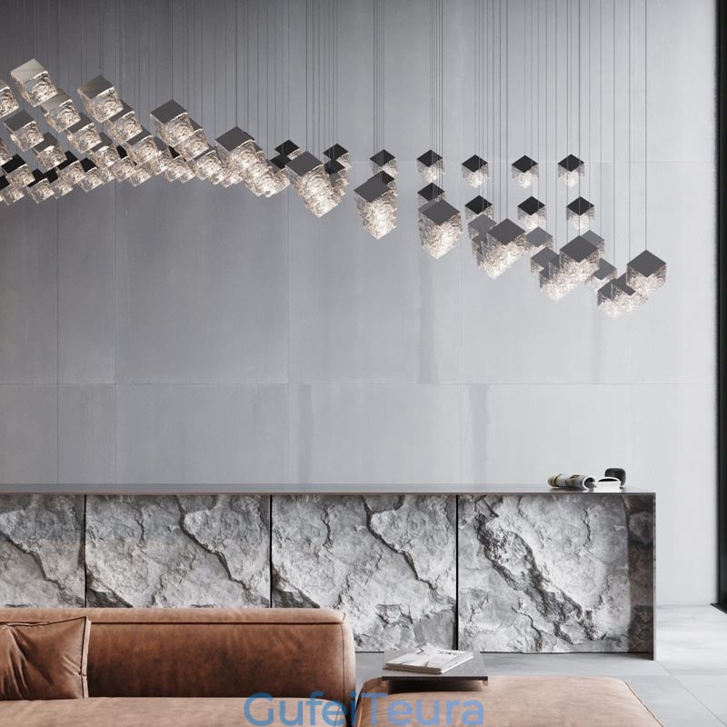 Creative Glass Pendant Light Pavilion אורות תקרה