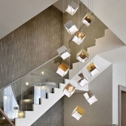 Creative Glass Pendant Light Pavilion אורות תקרה