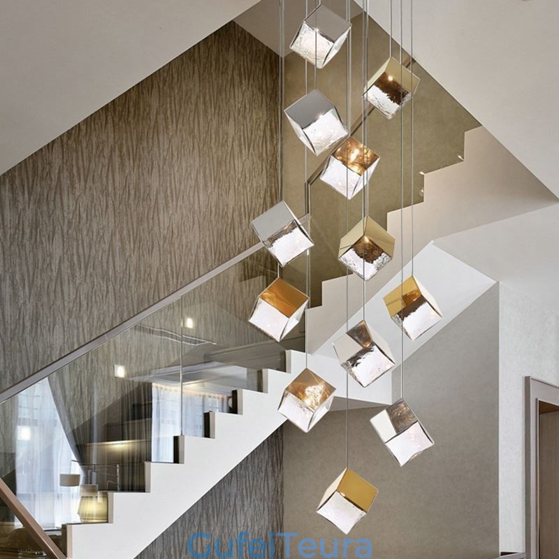 Creative Glass Pendant Light Pavilion אורות תקרה