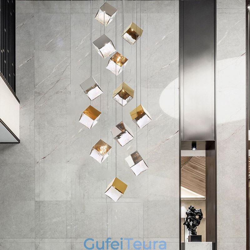 Creative Glass Pendant Light Pavilion אורות תקרה