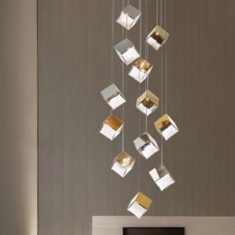 Creative Glass Pendant Light Pavilion אורות תקרה