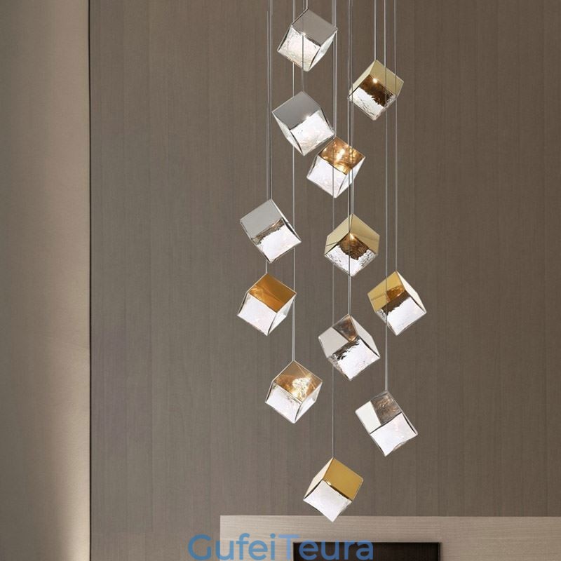 Creative Glass Pendant Light Pavilion אורות תקרה