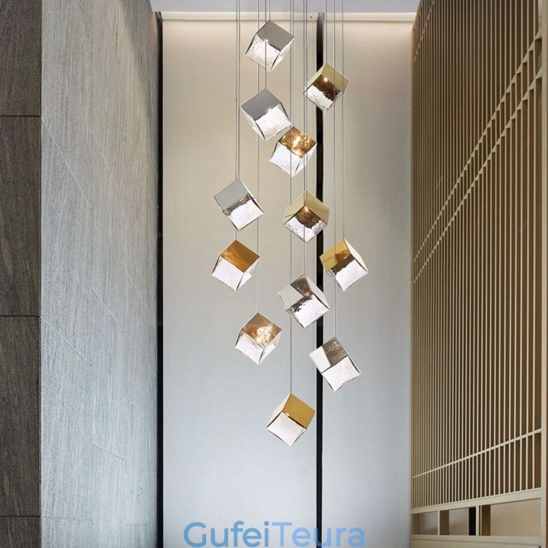 Creative Glass Pendant Light Pavilion אורות תקרה