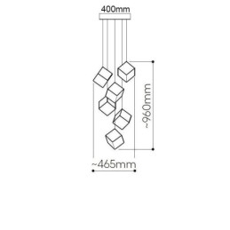 Creative Glass Pendant Light Pavilion אורות תקרה