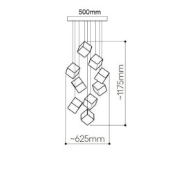 Creative Glass Pendant Light Pavilion אורות תקרה