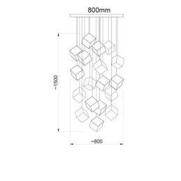 Creative Glass Pendant Light Pavilion אורות תקרה