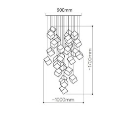 Creative Glass Pendant Light Pavilion אורות תקרה