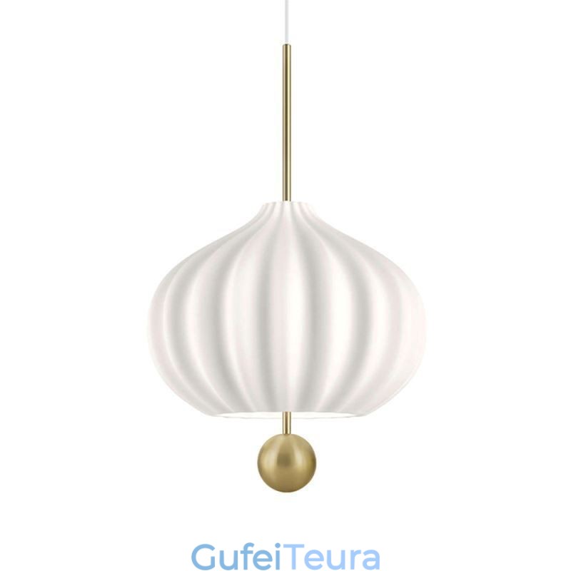 אור תליון זכוכית לבן מודרני בצורת כדור אור תקרה מינימליסטי