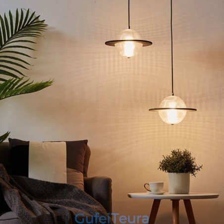 מנורת תקרה מודרנית בצורת תליון זכוכית