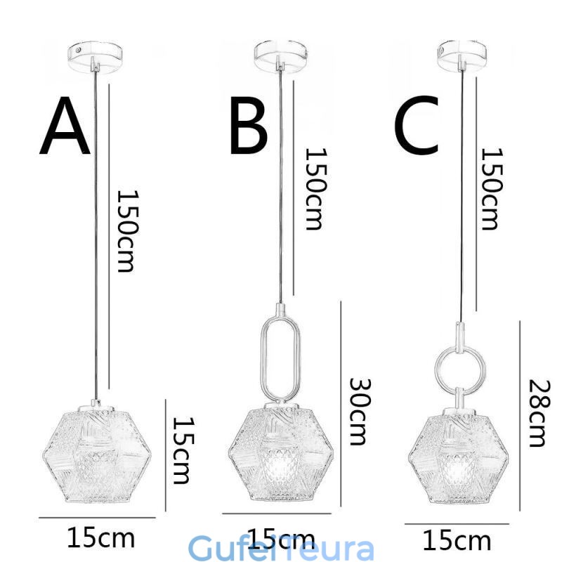 תאורת תליון מודרנית תאורת בית זכוכית יצירתית