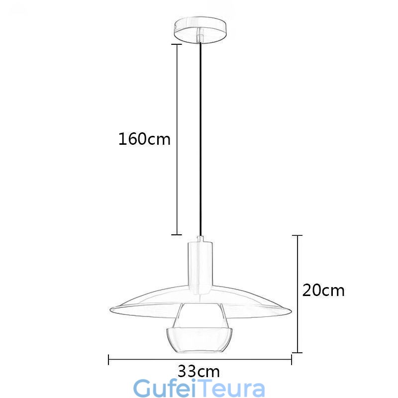 אור תליון זהב מוברש מנורת תליית ראש יחיד