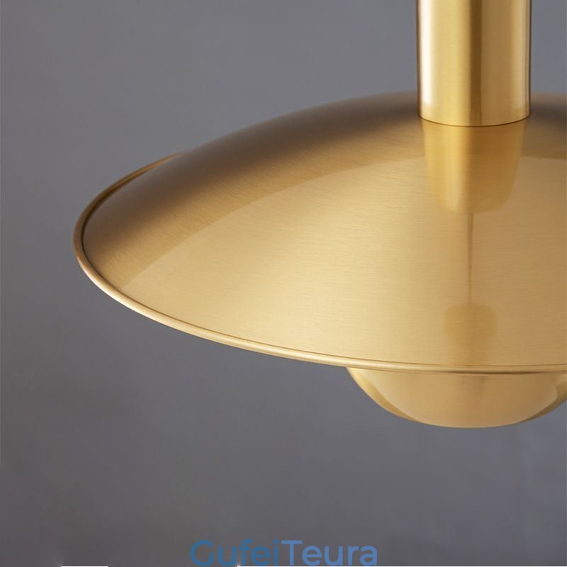 אור תליון זהב מוברש מנורת תליית ראש יחיד