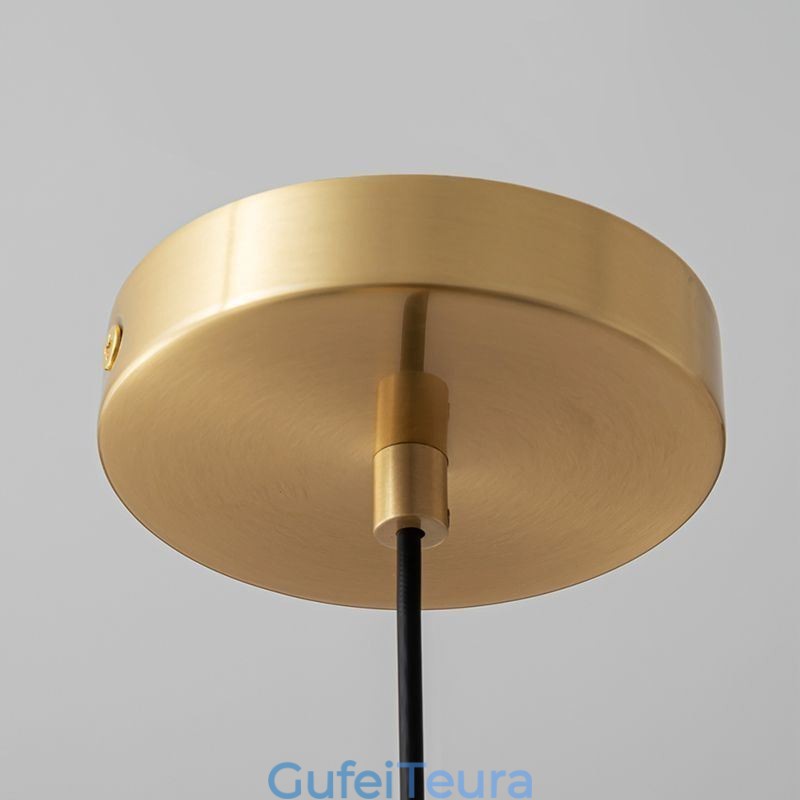 אור תליון זהב מוברש מנורת תליית ראש יחיד