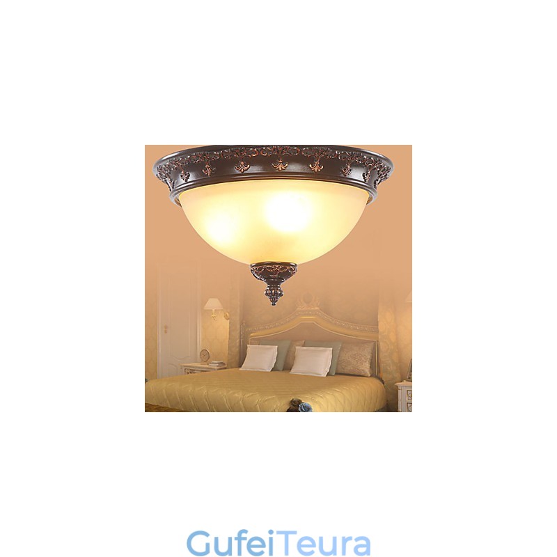 33*אירופה סגנון כפרי קלאסי מנורת אור ספיגה כיפת