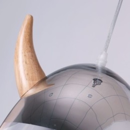 אור תליון זכוכית קלאסי עץ קרן מנורת תאורה יצירתית