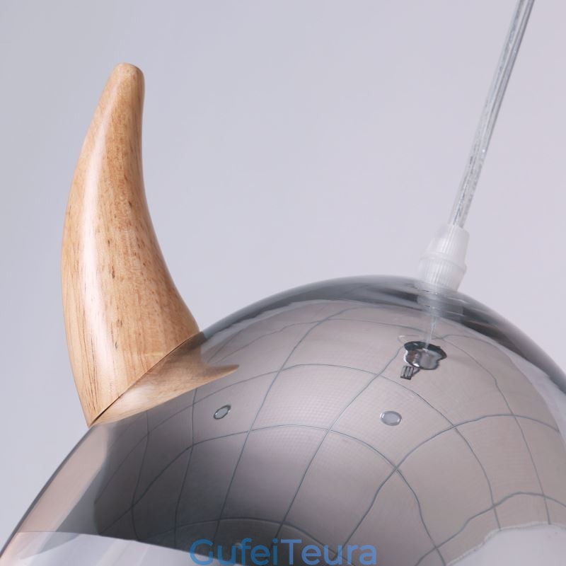 אור תליון זכוכית קלאסי עץ קרן מנורת תאורה יצירתית