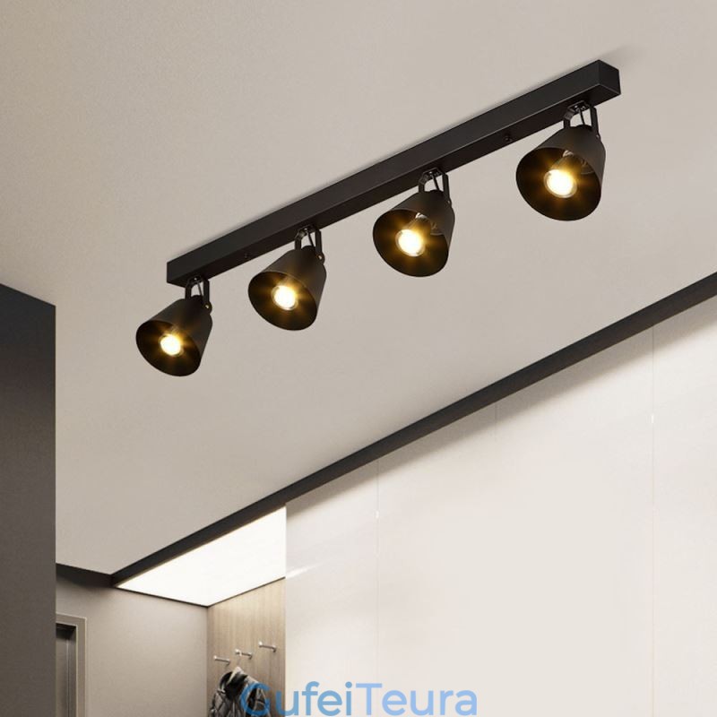 תאורת מסלול ברזל תעשייתי וינטג' כפרי