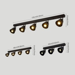 תאורת מסלול ברזל תעשייתי וינטג' כפרי