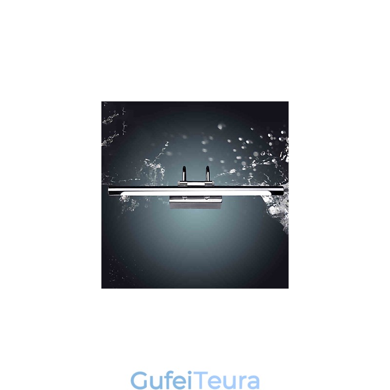 מנורות מראה מפלדת אל חלד אקריליק מנורות קיר לאמבטיה מנורות איפור קר לבן חם לבן (גודל: 57X13.5X15)