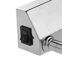 מנורות מראה מפלדת אל חלד אקריליק מנורות קיר לאמבטיה מנורות איפור קר לבן חם לבן (גודל: 57X13.5X15)