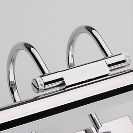 מנורות מראה מפלדת אל חלד אקריליק מנורות קיר לאמבטיה מנורות איפור קר לבן חם לבן (גודל: 57X13.5X15)