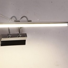 מנורות מראה מפלדת אל חלד אקריליק מנורות קיר לאמבטיה מנורות איפור קר לבן חם לבן (גודל: 57X13.5X15)