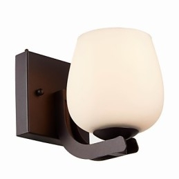 מנורת קיר מברזל עם גוון זכוכית פמוטי קיר תאורה מודרנית קלאסית