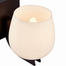 מנורת קיר מברזל עם גוון זכוכית פמוטי קיר תאורה מודרנית קלאסית