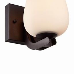 מנורת קיר מברזל עם גוון זכוכית פמוטי קיר תאורה מודרנית קלאסית