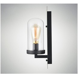 גופי סגנון כפרי ברזל זכוכית פמוט קיר רטרו מנורת קיר אור מארה"ב