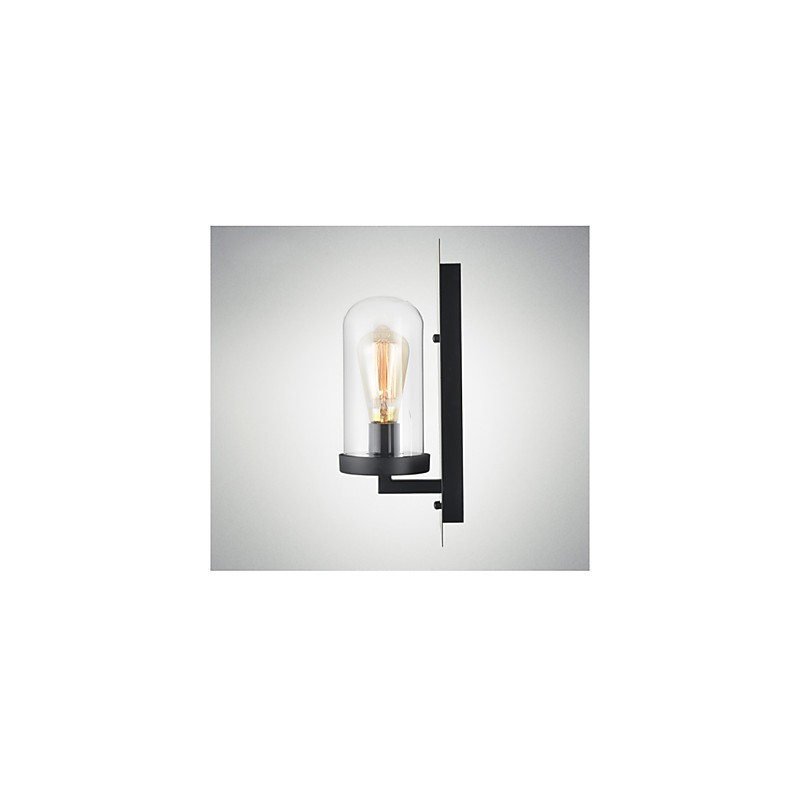 גופי סגנון כפרי ברזל זכוכית פמוט קיר רטרו מנורת קיר אור מארה"ב