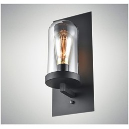 גופי סגנון כפרי ברזל זכוכית פמוט קיר רטרו מנורת קיר אור מארה"ב